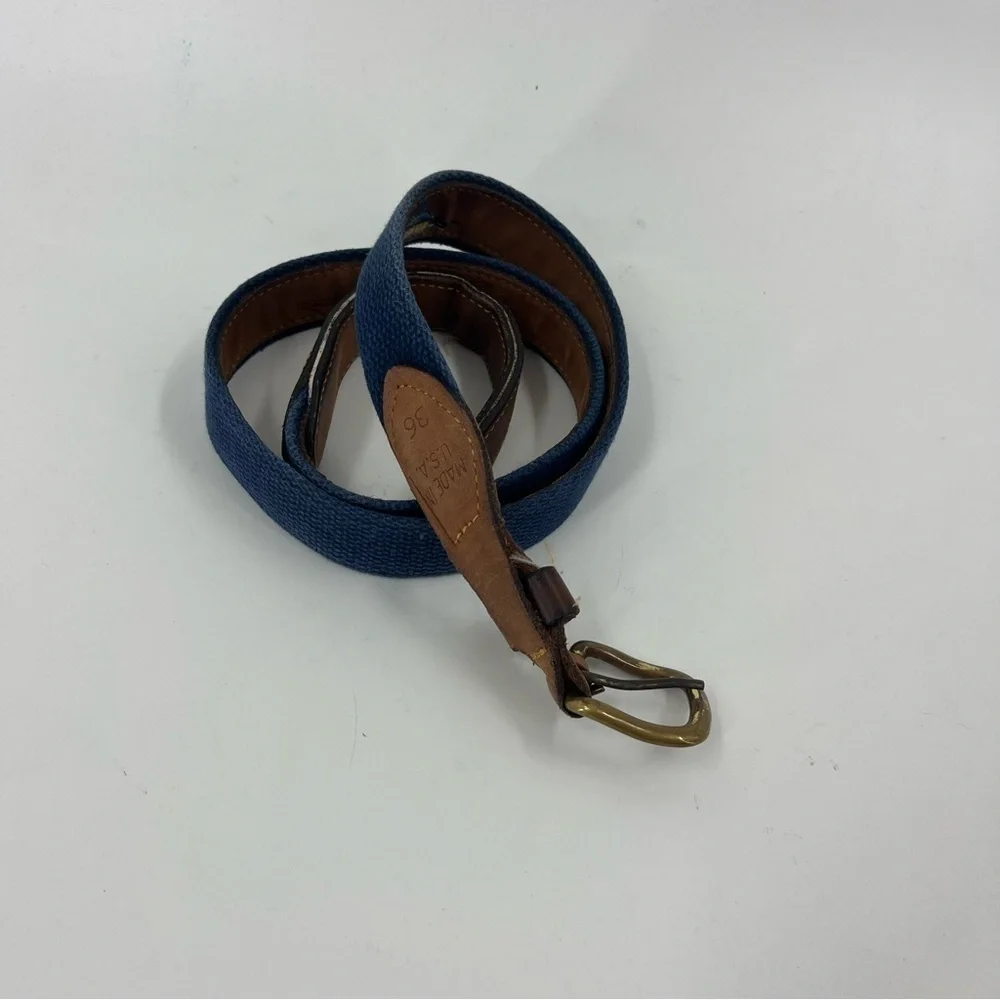 Zeppelin Leather belt‎ w/ Fish embroidered